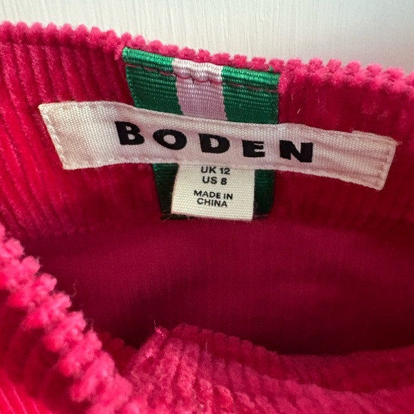 Boden Davina Cord Midi Skirt Cherry Jam - Picture 4 of 6